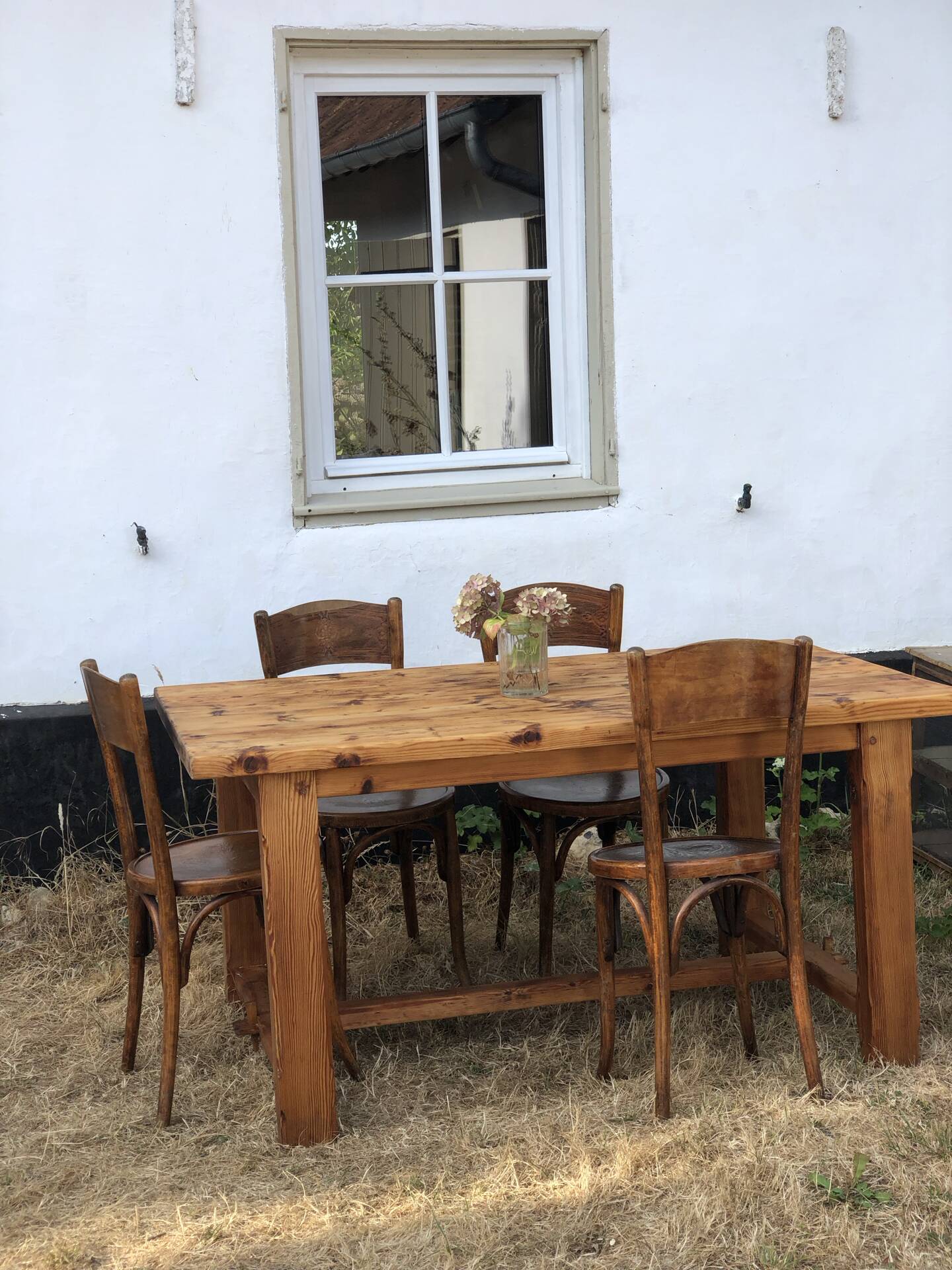 Old farmhouse table made of solid pine
