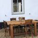 Old farmhouse table made of solid pine