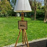 Floor lamp diy painter's easel transformed into a floor lamp