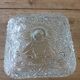 Antique ceiling light in molded glass