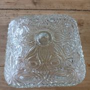 Antique ceiling light in molded glass