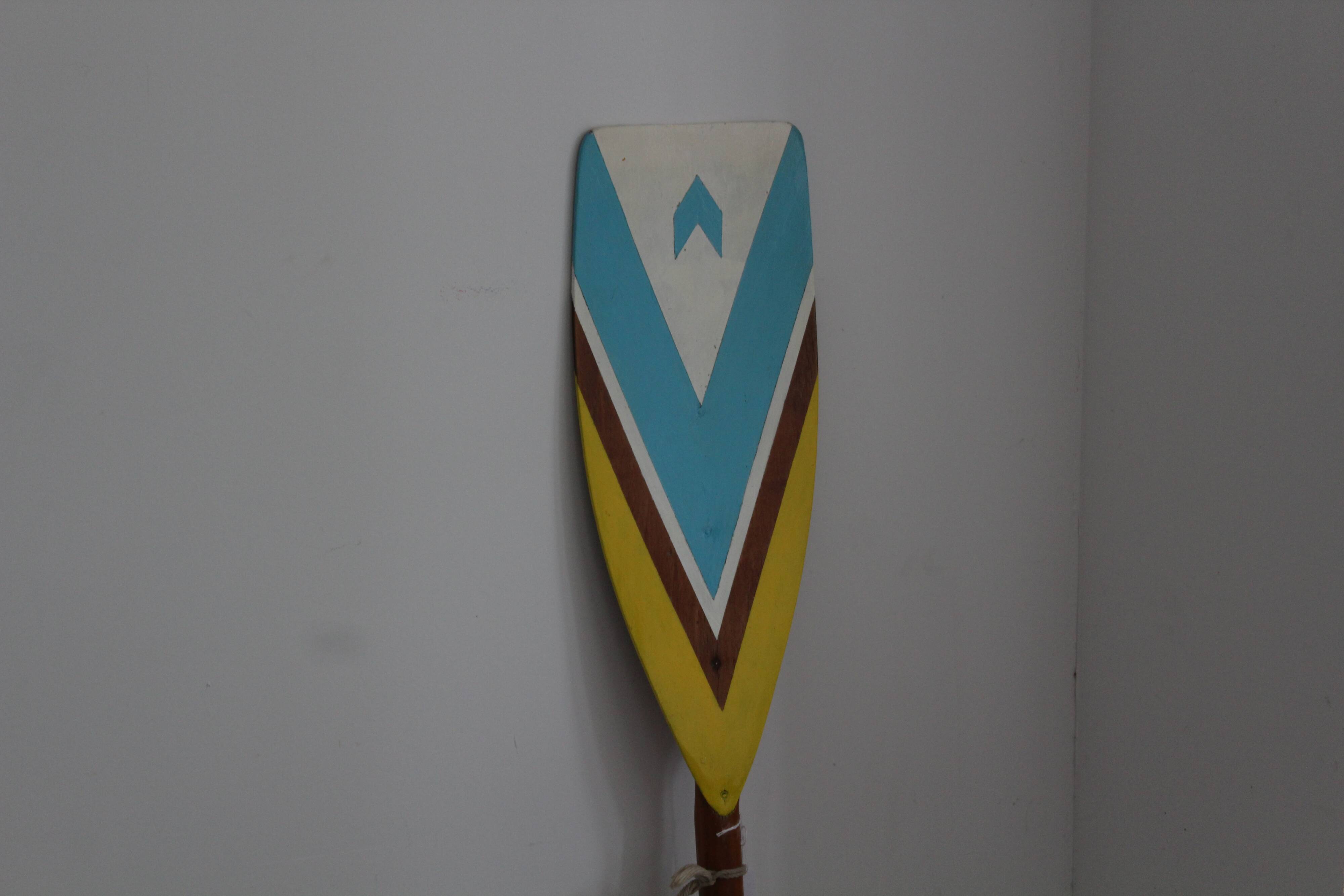 Painted wood paddle