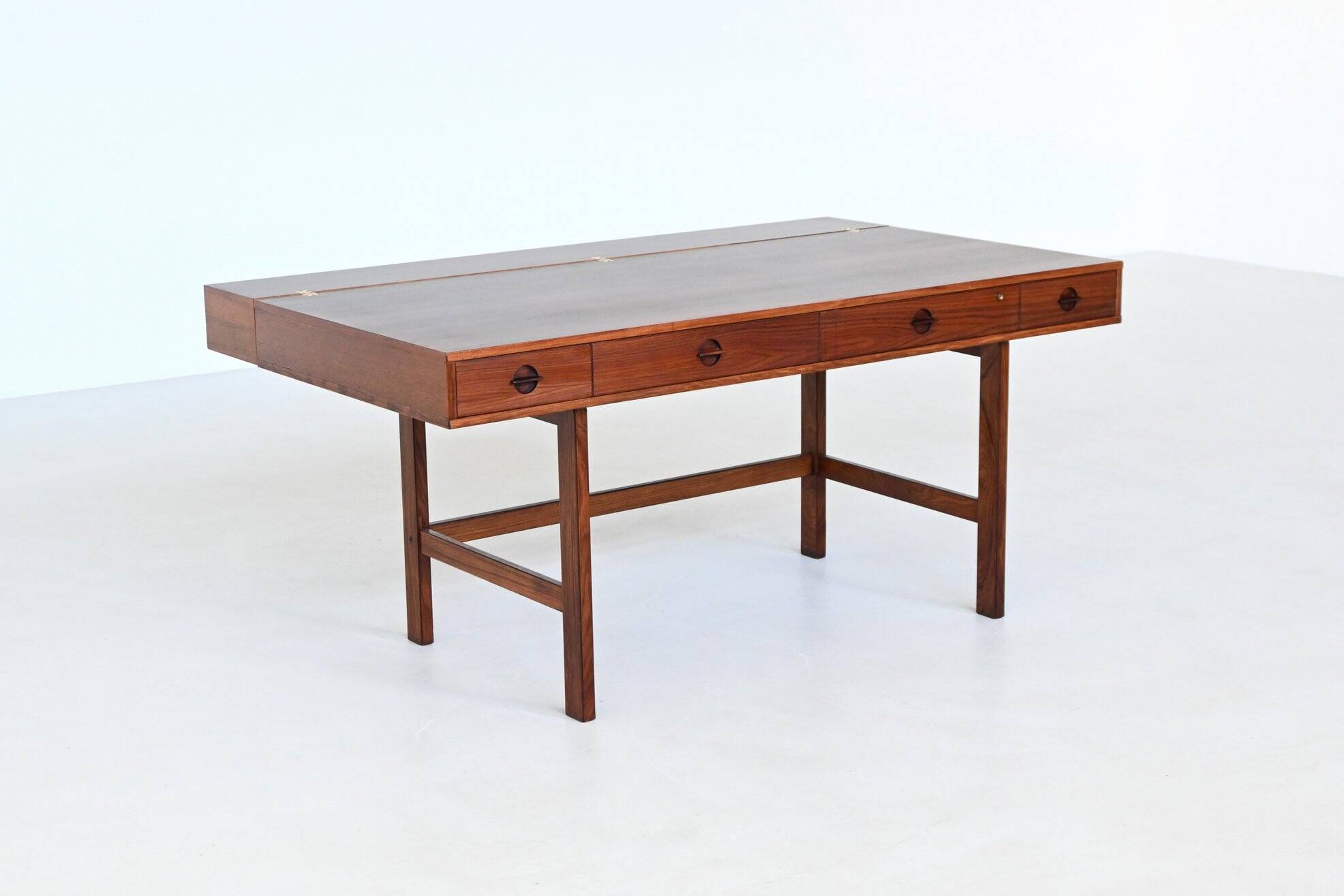 Bureau Peter Lovig Flip-Top Partners en palissandre, Lovig, Danemark, 1960