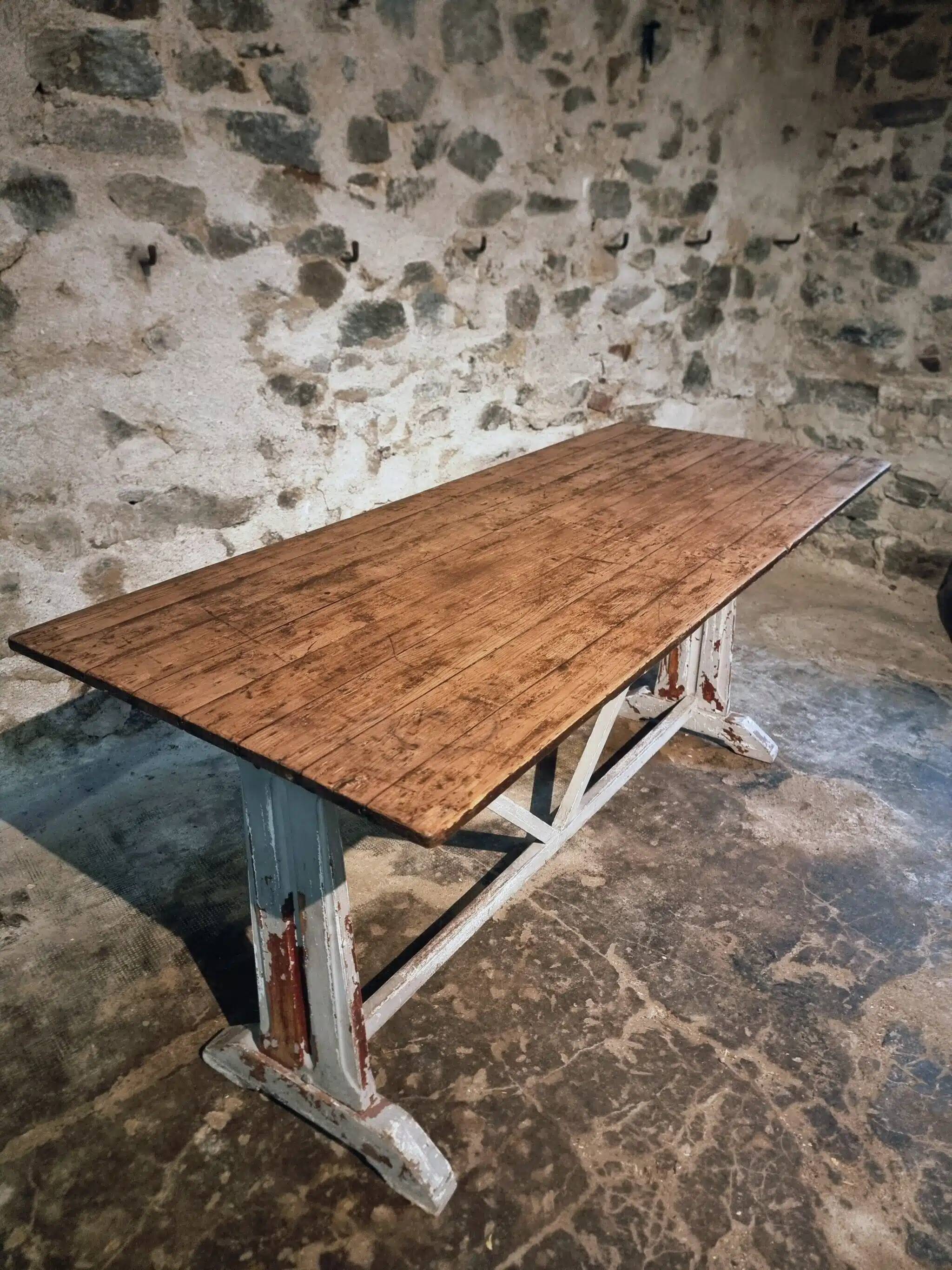 Table bistrot / de travail française ancienne, vers 1920