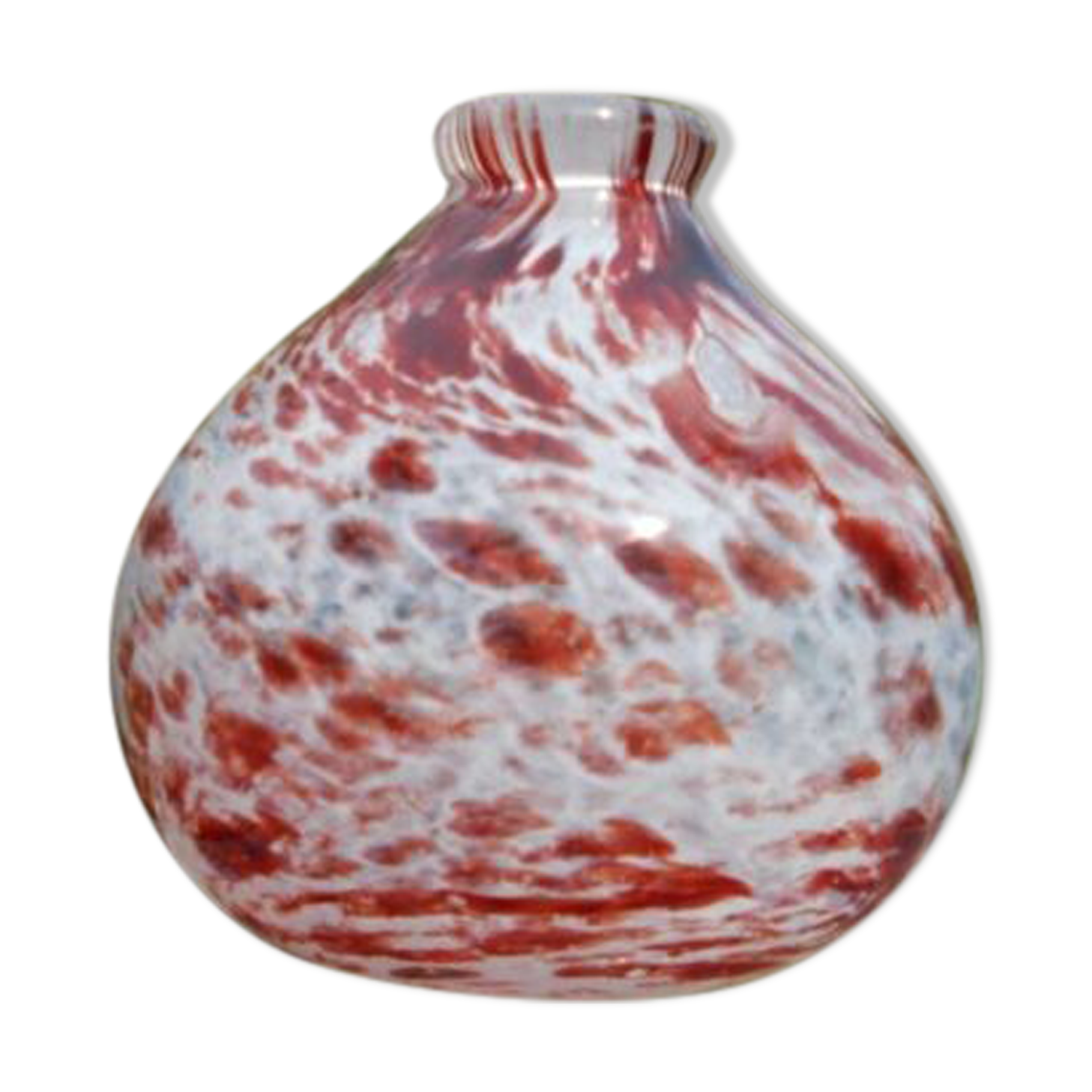 Vase signed JAS glassware contemporary art