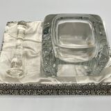 SKLO UNION Ashtray with pestle • 1960 • Czechoslovakia • Pressed glass