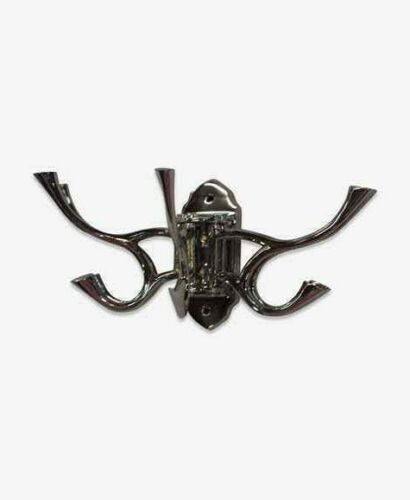 Porte manteau circulaire en métal chromé