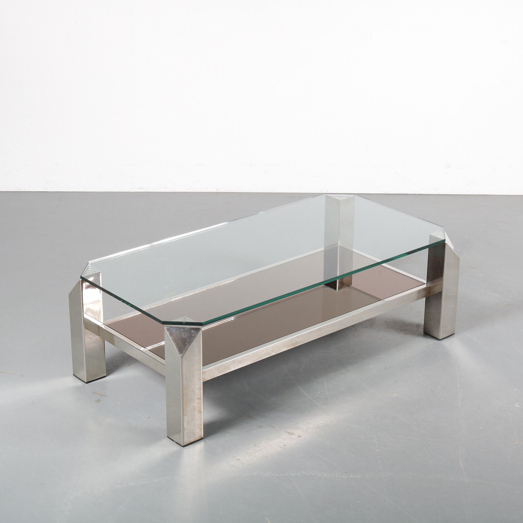 Chrome coffee table by Belgo Chrom, Belgium 1970