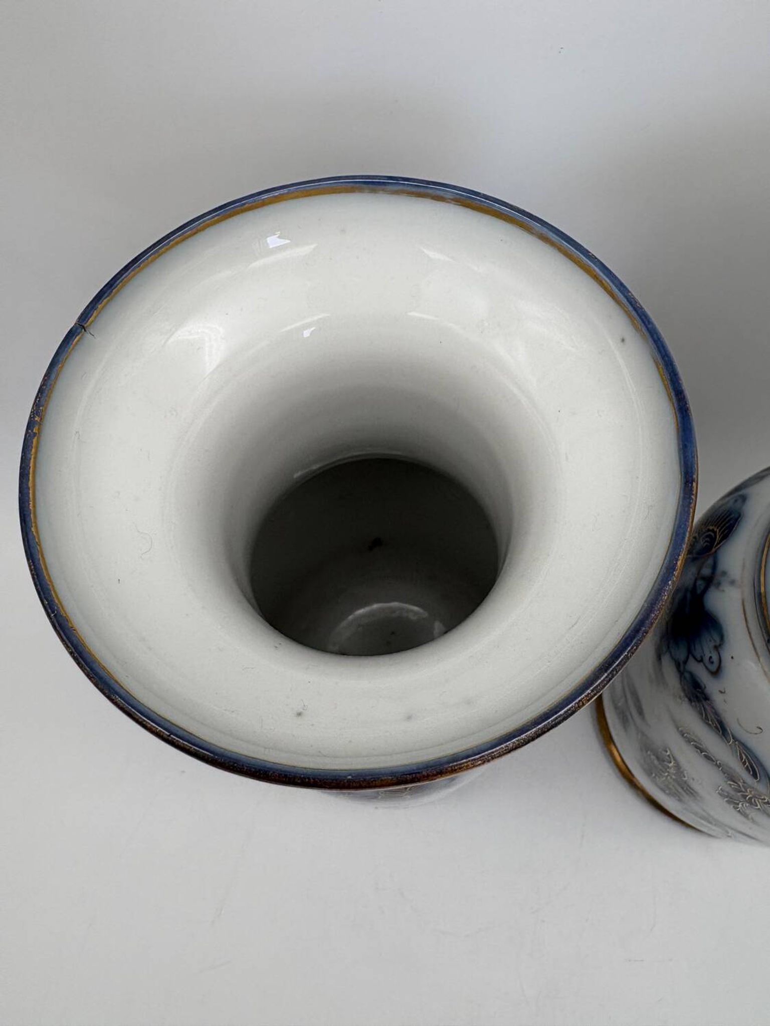 Pair of Bayeux porcelain baluster vases, 19th century