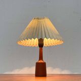 Danish modern teak table lamp from the mid-century, 1960s.