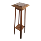 Art Deco sculpted side table in solid wood and marble – circa 1930
