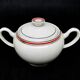 Art déco sugar bowl, cream ceramic, Poland, 1930s