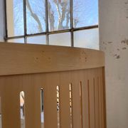 Large curved beech screen from the 80s