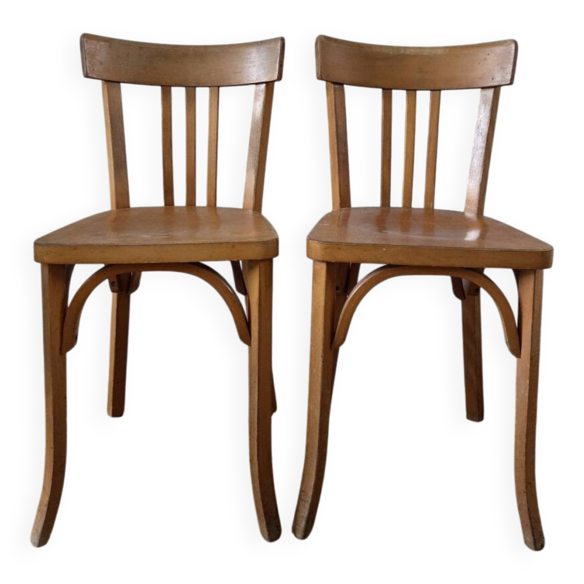 Pair of Baumann bistro chairs