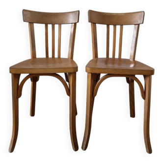 Pair of Baumann bistro chairs