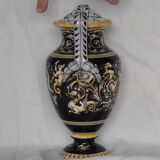 Vase with handles in Gien earthenware