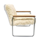 Bauhaus lounge chair with wool upholstery, 1930s