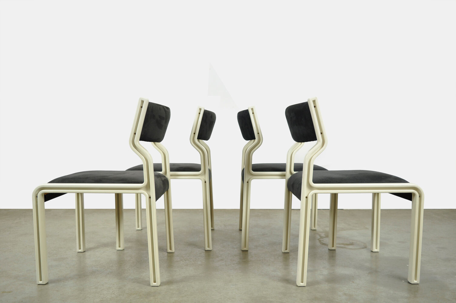 Ensemble de 4 chaises à repas expérimentales de Pierre Mennen pour Pastoe, 1972 Pays-Bas