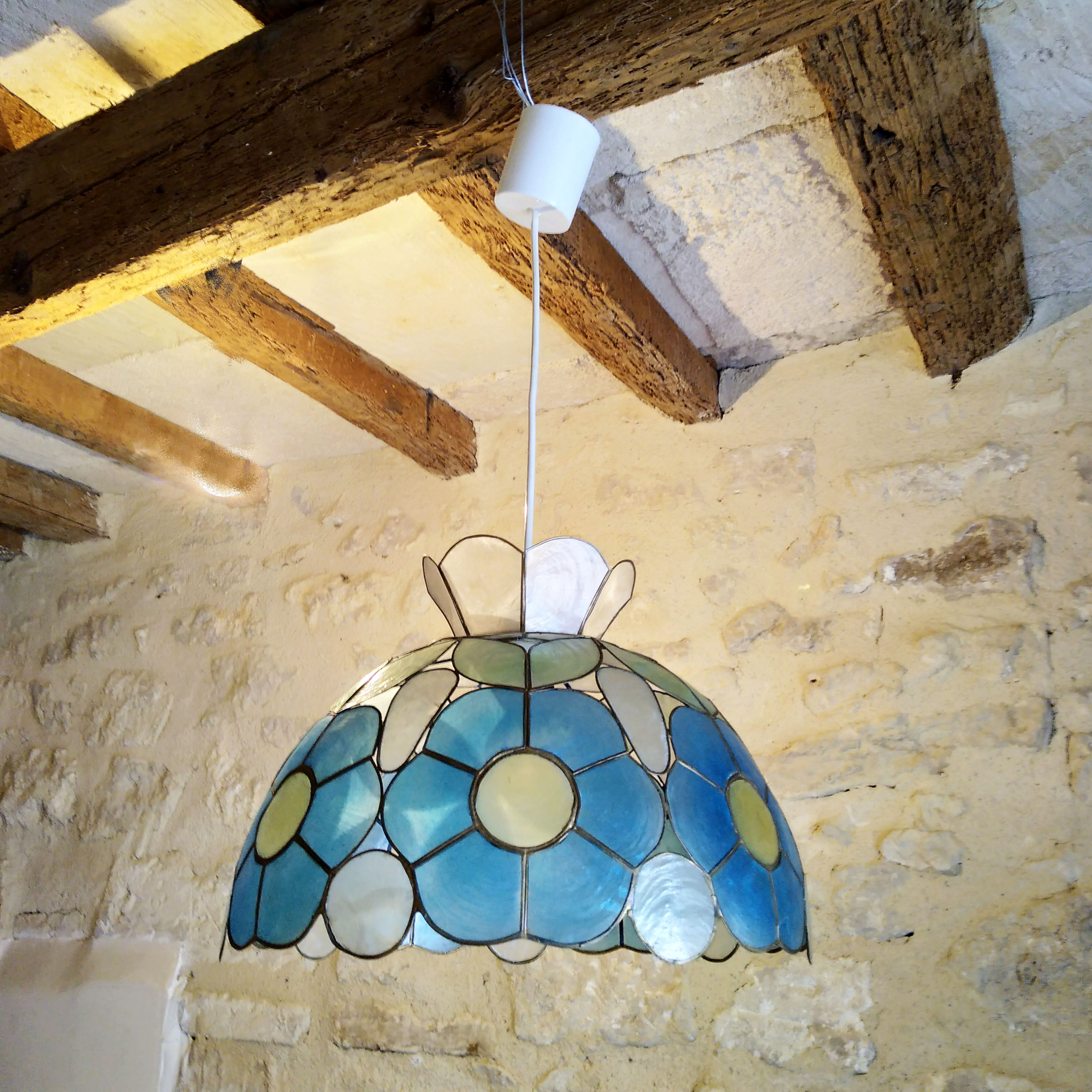 Lustre en nacre vintage