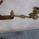 Wooden swivel double led with 19th century candlesticks