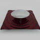 Paul Neuhaus wall lamp in red glass and chrome reflector