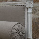 Daybed - Louis XVI style bench, reupholstered in linen