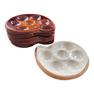 Set of 6 snail plates