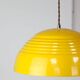 Lampe vintage restaurée en métal jaune, années 80