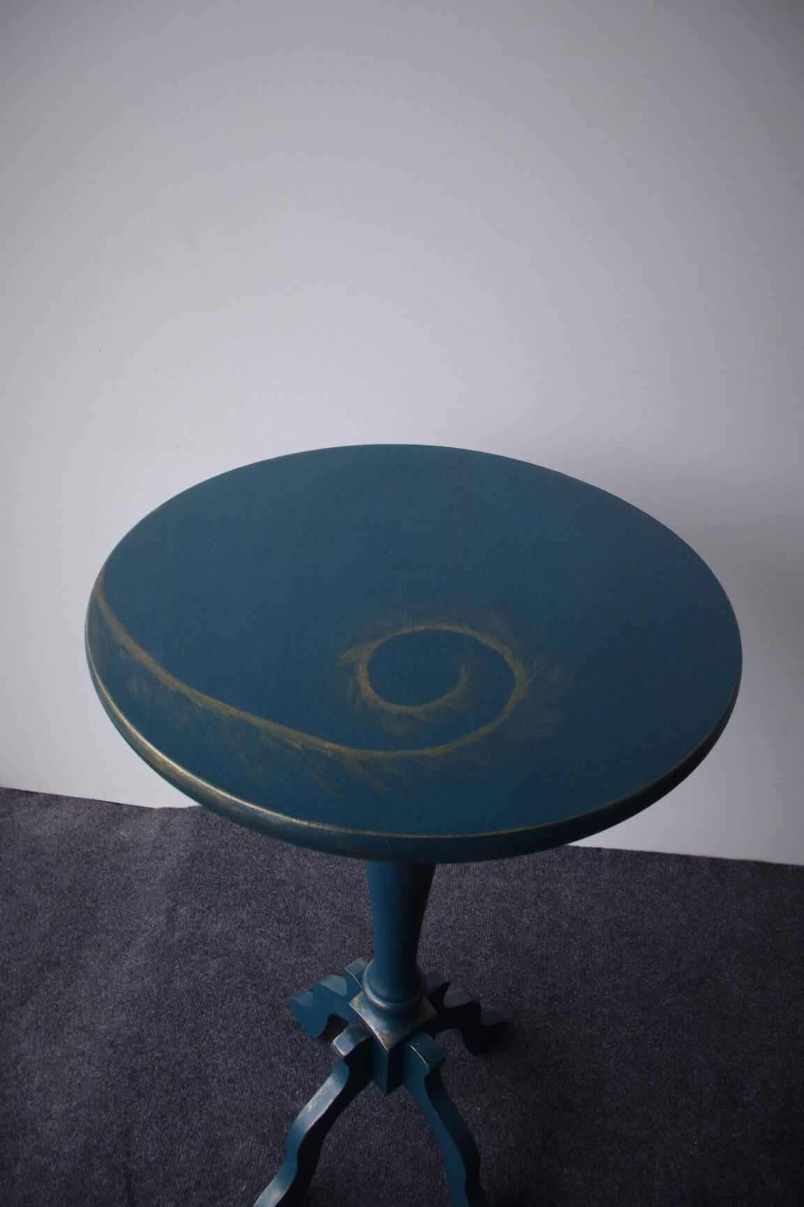 Blue wooden table