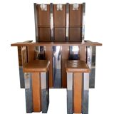 Ensemble Bar - Etagères-Tabourets -  Année 1970