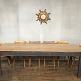 Farm table, early 20th fir bistro countryside