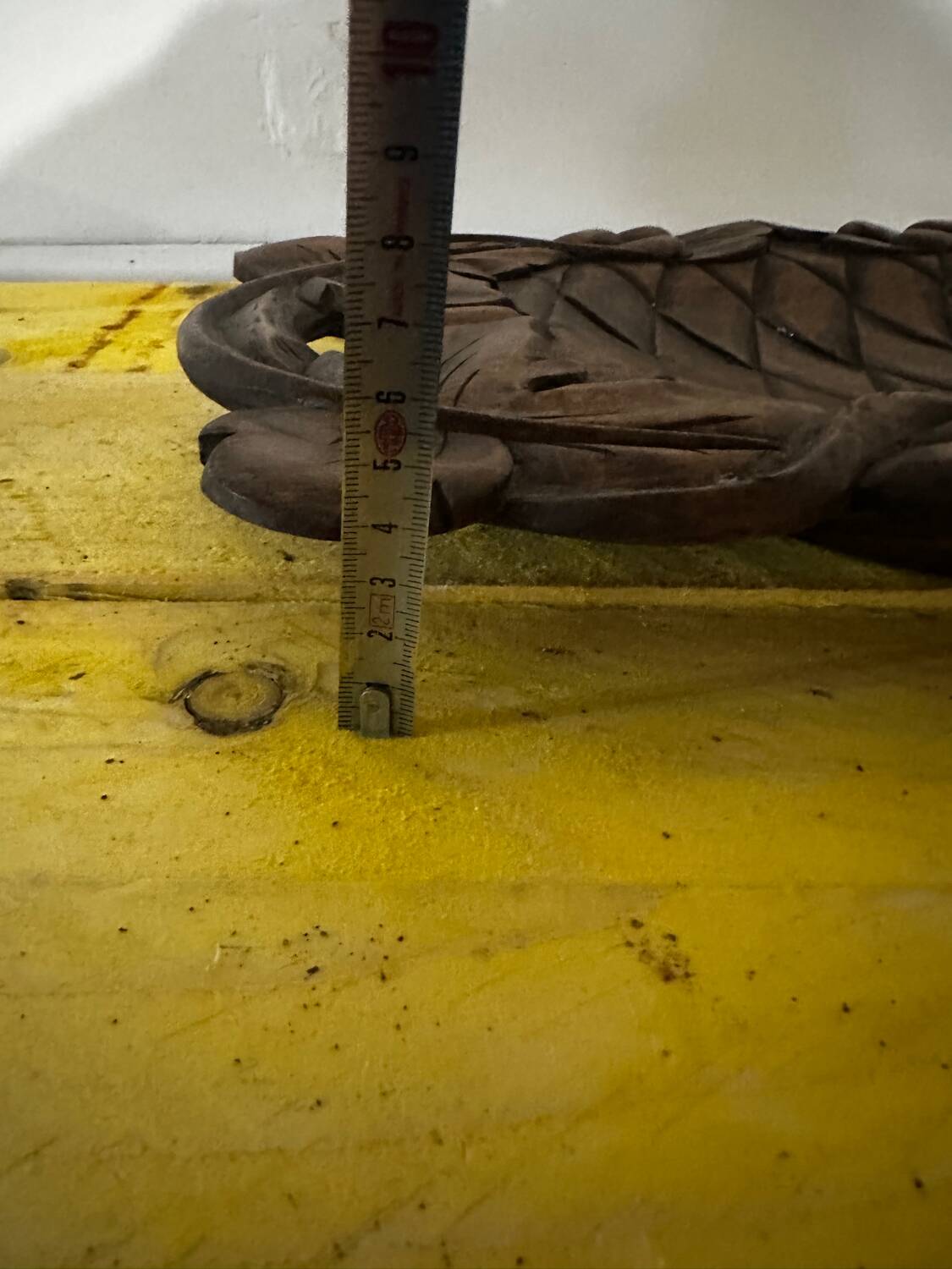 Basket or Pocket Emptying from the 1950s in Carved Wood signed A. Bouchez