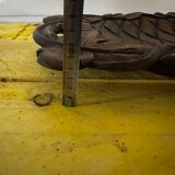 Basket or Pocket Emptying from the 1950s in Carved Wood signed A. Bouchez