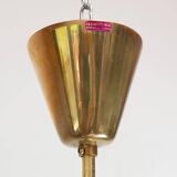 Swedish mid-century chandelier in teak with 12 tulips Eriksmalaglass (38 cm)