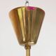 Swedish mid-century chandelier in teak with 12 tulips Eriksmalaglass (38 cm)