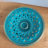 Verceram fruit bowl emerald green slip 37cm