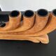 Chandelier scandinave en bois 8 feux