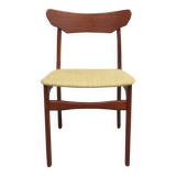 1960s danish teak chair in yellow