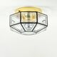 Mid-Century Modern Glass & Brass Ceiling Light from Limburg, Germany, 1960s