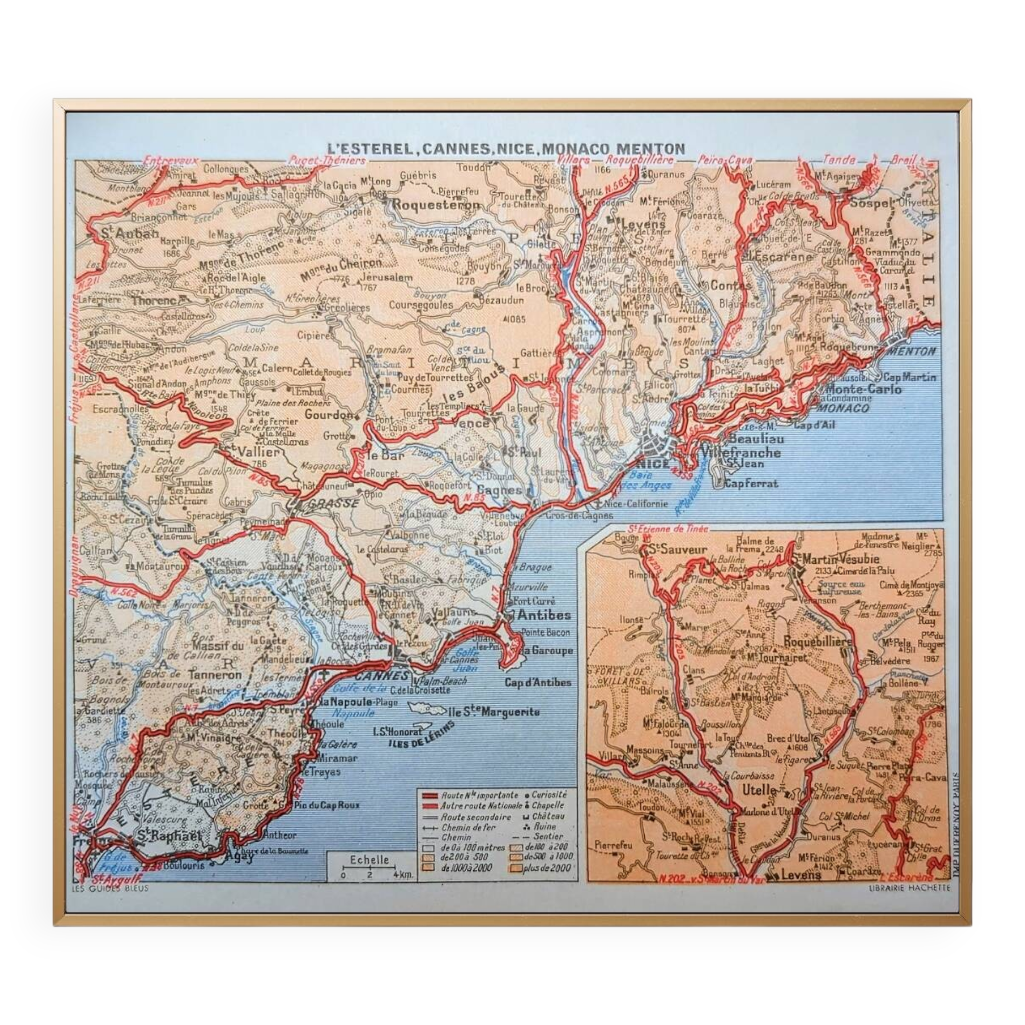 Imprimée en 1953, de Saint-Raphaël à Menton.