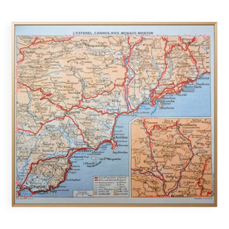 Imprimée en 1953, de Saint-Raphaël à Menton.