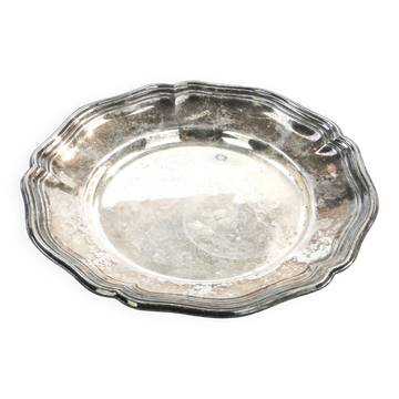 Plat Art Nouveau, laiton argenté, Suède, années 1920