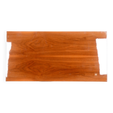 Table basse en noyer restaurée du milieu du siècle, acier chromé, Tchéquie, années 1960
