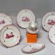 GIEN factory. Earthenware service called "landscapes". 29 pieces.