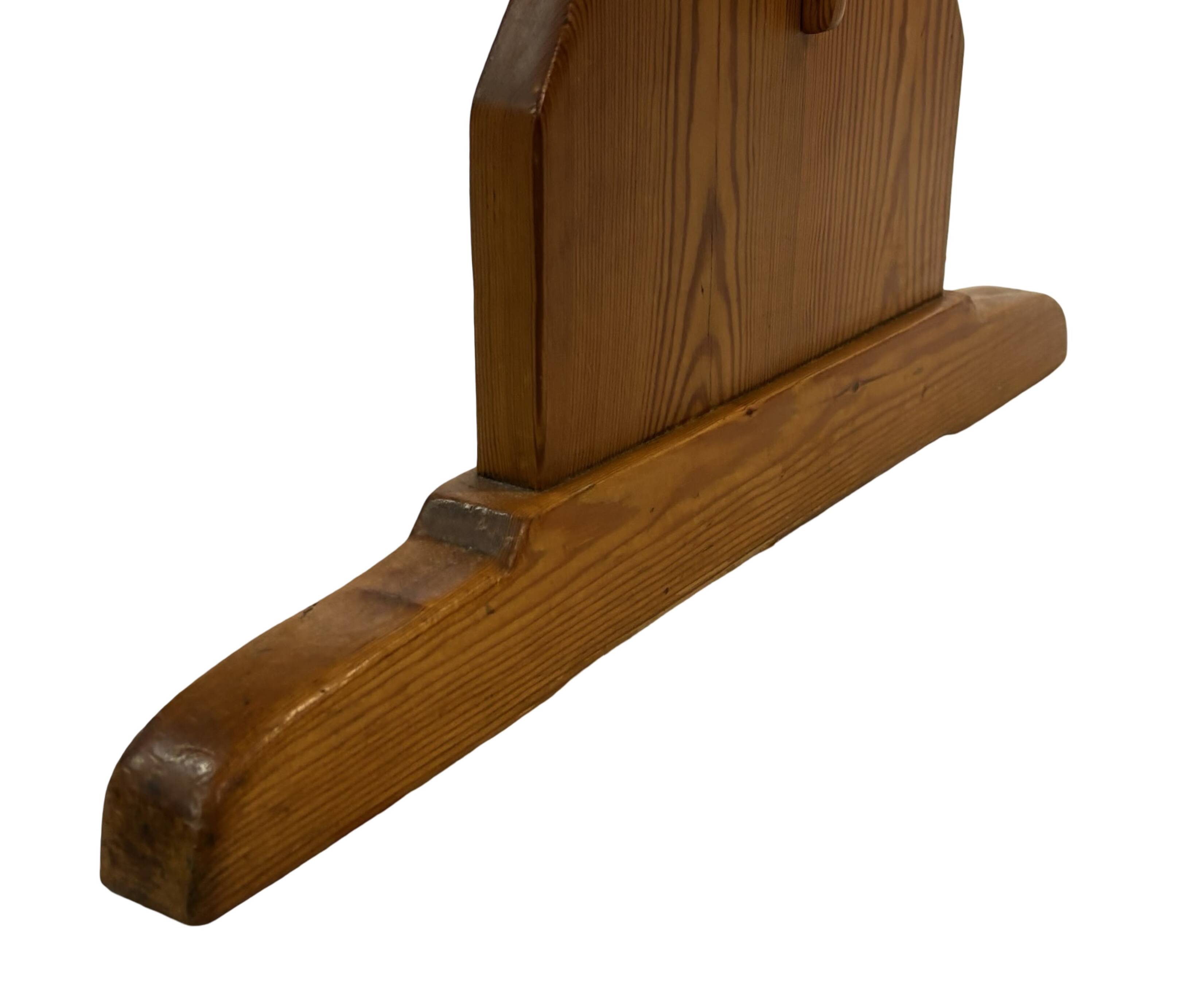 Vintage Pinewood Dining Table Desk with Drawer 60s Design