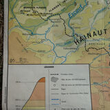 School map "Benelux" Belgium, Nederland and Luxembourg