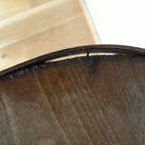 Solid wood pedestal table spiral base