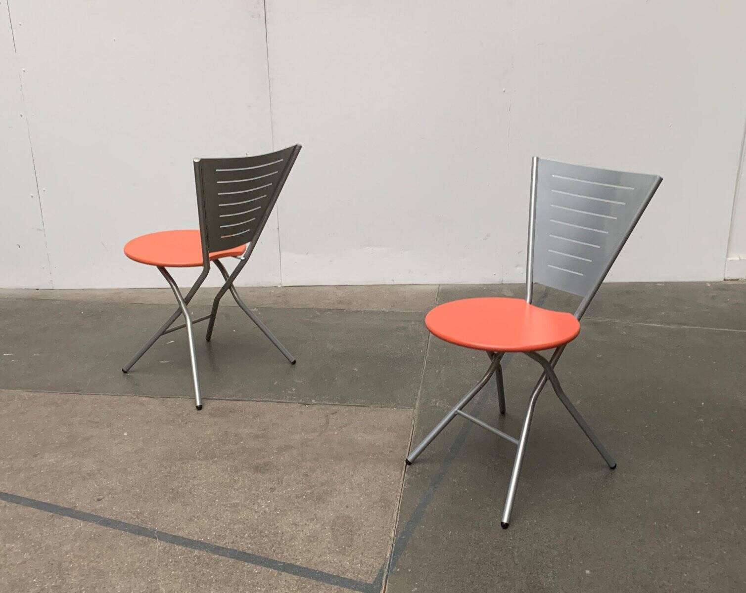 Set of postmodern folding chairs by Rutger Andersson