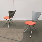 Set of postmodern folding chairs by Rutger Andersson