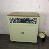 Vintage folding bed cabinet